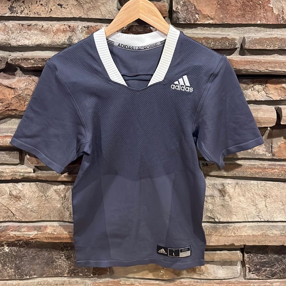 Adidas Lacrosse Techfit Jersey Compression Top Short Sleeve